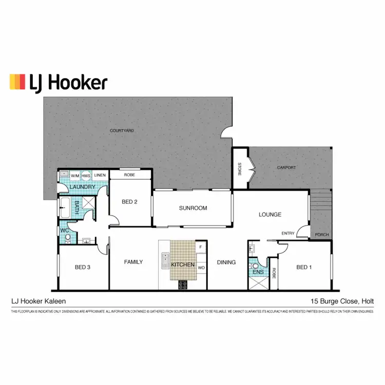 Floorplan of Homely house listing, 15 Burge Close, Holt ACT 2615