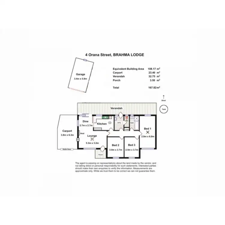 Floorplan of Homely house listing, 4 Orana Street, Brahma Lodge SA 5109