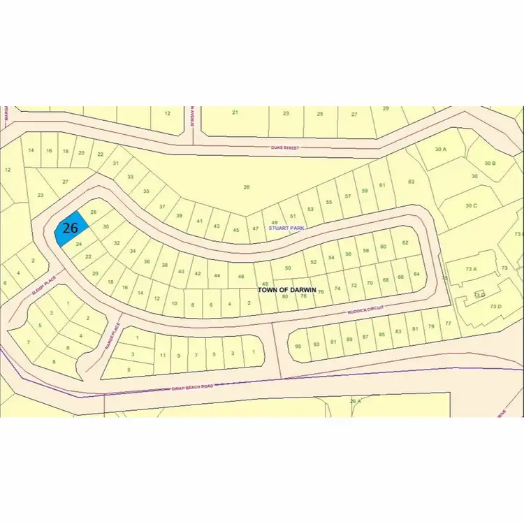 Floorplan of Homely land listing, 26 Ruddick Circuit, Stuart Park NT 820