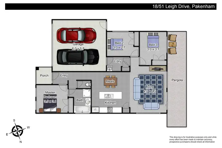 Floorplan of Homely unit listing, 18/51 Leigh Drive, Pakenham VIC 3810