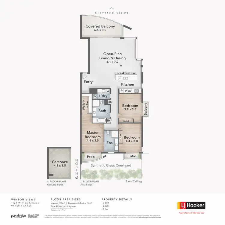 Floorplan of Homely apartment listing, 1/21 Winton Terrace, Varsity Lakes QLD 4227