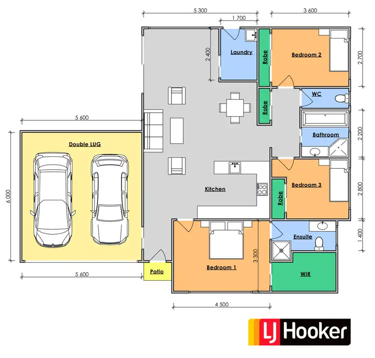 Floorplan of Homely semi-detached listing, 8 Bluehaven Drive, Old Bar NSW 2430