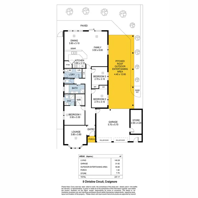 Floorplan of Homely house listing, 8 Christine Circuit, Craigmore SA 5114