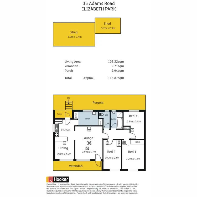 Floorplan of Homely house listing, 35 Adams Road, Elizabeth Park SA 5113