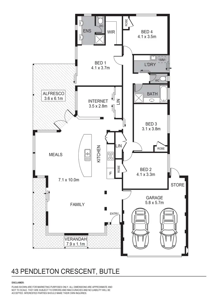 Floorplan of Homely house listing, 43 Pendleton Crescent, Butler WA 6036