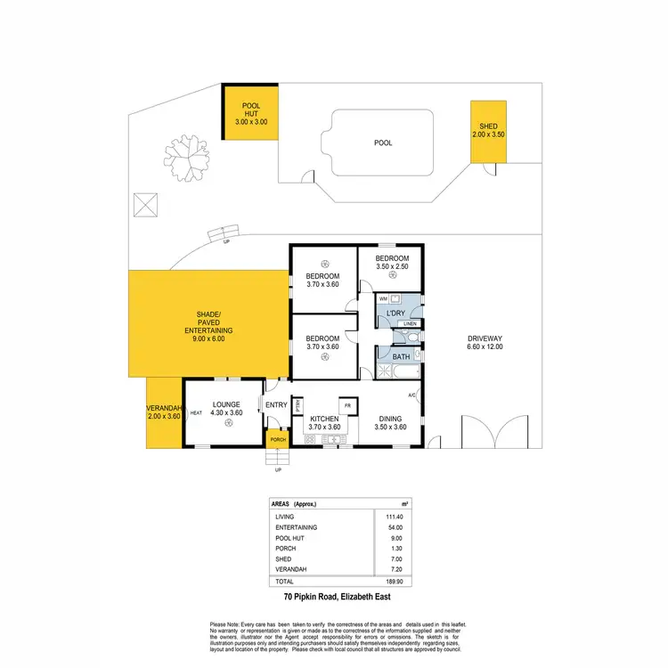 Floorplan of Homely house listing, 70 Pipkin Road, Elizabeth East SA 5112