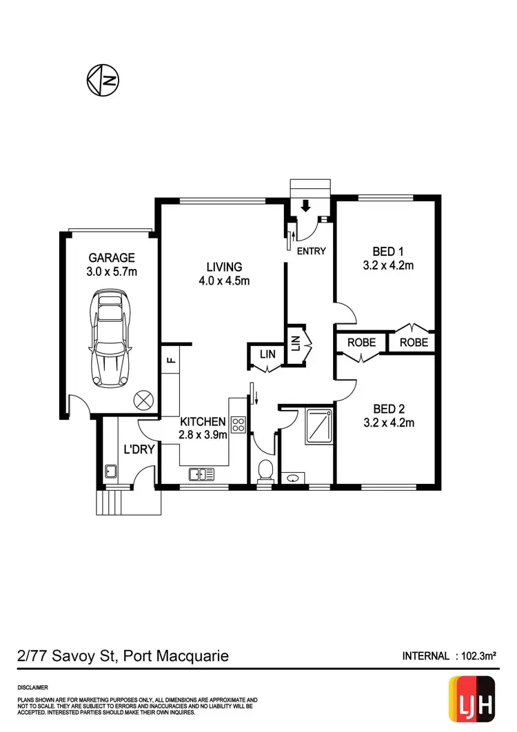 Floorplan of Homely villa listing, 2/77 Savoy Street, Port Macquarie NSW 2444
