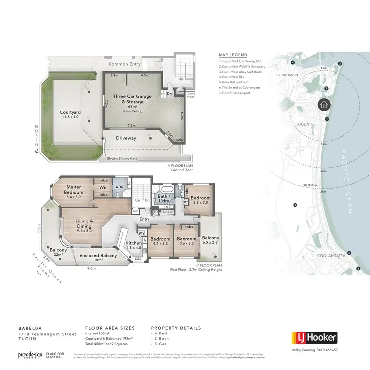 Floorplan of Homely semi-detached listing, 1/10 Teemangum Street, Tugun QLD 4224