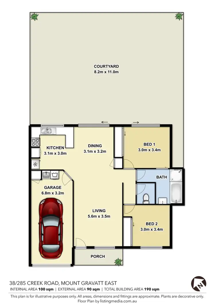 Floorplan of Homely villa listing, 38/285 Creek Road, Mount Gravatt East QLD 4122