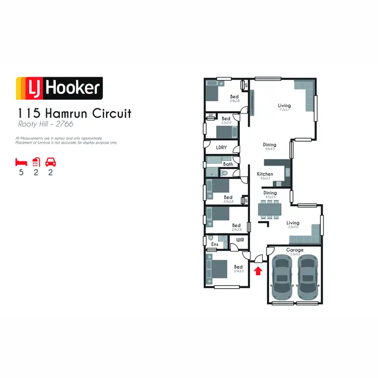 Floorplan of Homely house listing, 115 Hamrun Circuit, Rooty Hill NSW 2766
