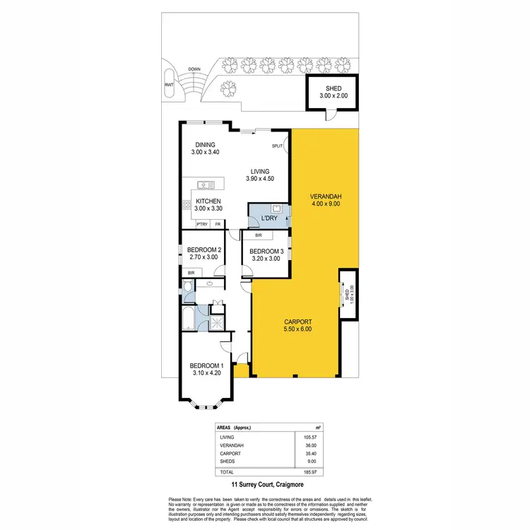 Floorplan of Homely house listing, 11 Surrey Court, Craigmore SA 5114