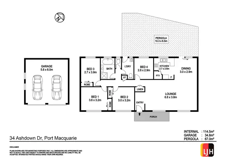 Floorplan of Homely house listing, 34 Ashdown Drive, Port Macquarie NSW 2444