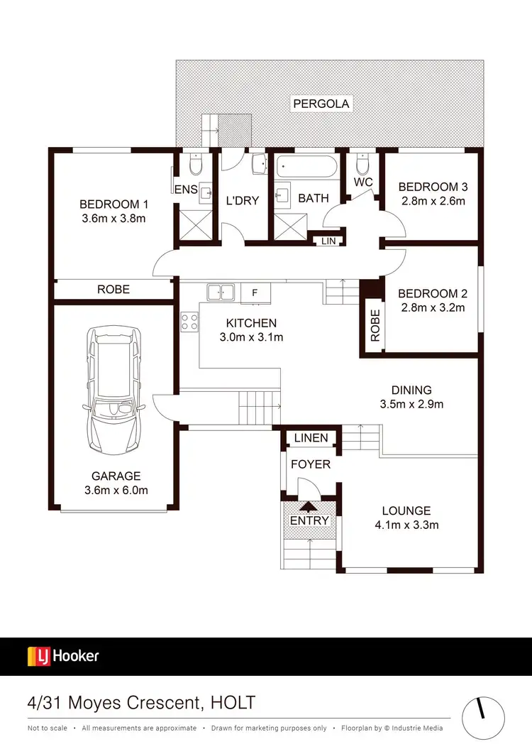 Floorplan of Homely townhouse listing, 4/31 Moyes Crescent, Holt ACT 2615