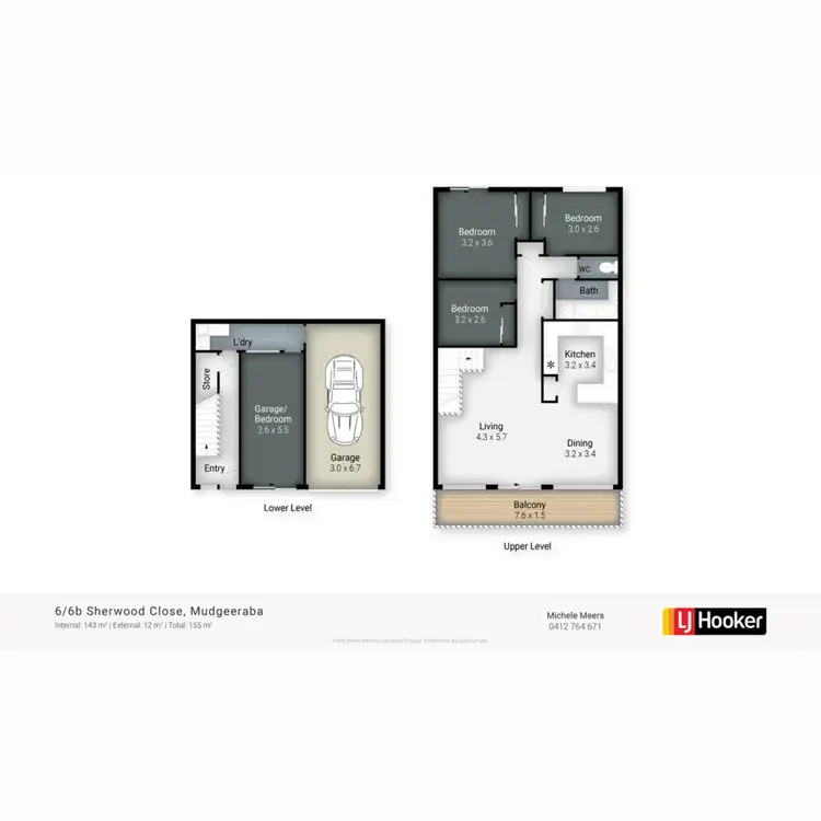 Floorplan of Homely townhouse listing, 6/6B Sherwood Close, Mudgeeraba QLD 4213