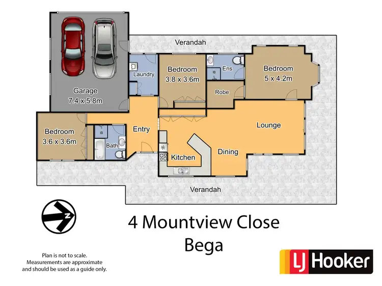 Floorplan of Homely house listing, 4 Mountview Close, Bega NSW 2550