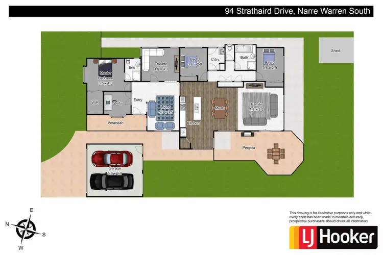 Floorplan of Homely house listing, 94 Strathaird Drive, Narre Warren South VIC 3805