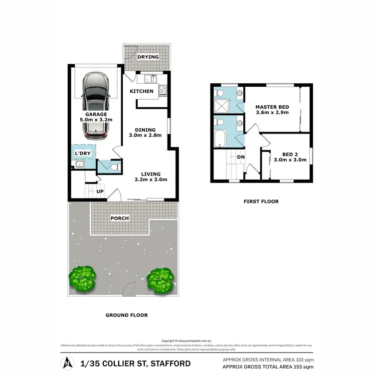 Floorplan of Homely townhouse listing, 1/35 Collier Street, Stafford QLD 4053