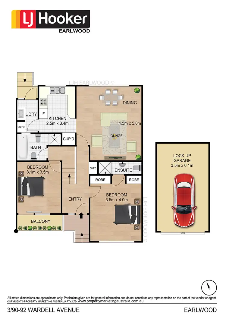 Floorplan of Homely townhouse listing, 3/90-92 Wardell Road, Earlwood NSW 2206