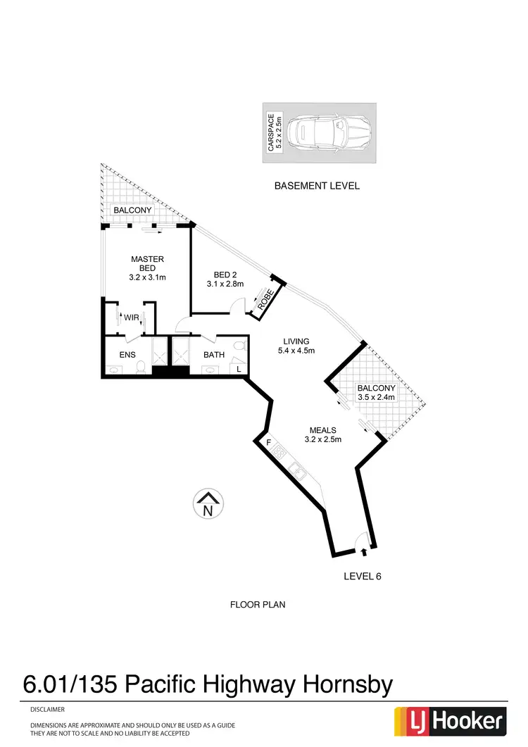 Floorplan of Homely unit listing, Unit 6.01/135 Pacific Highway, Hornsby NSW 2077