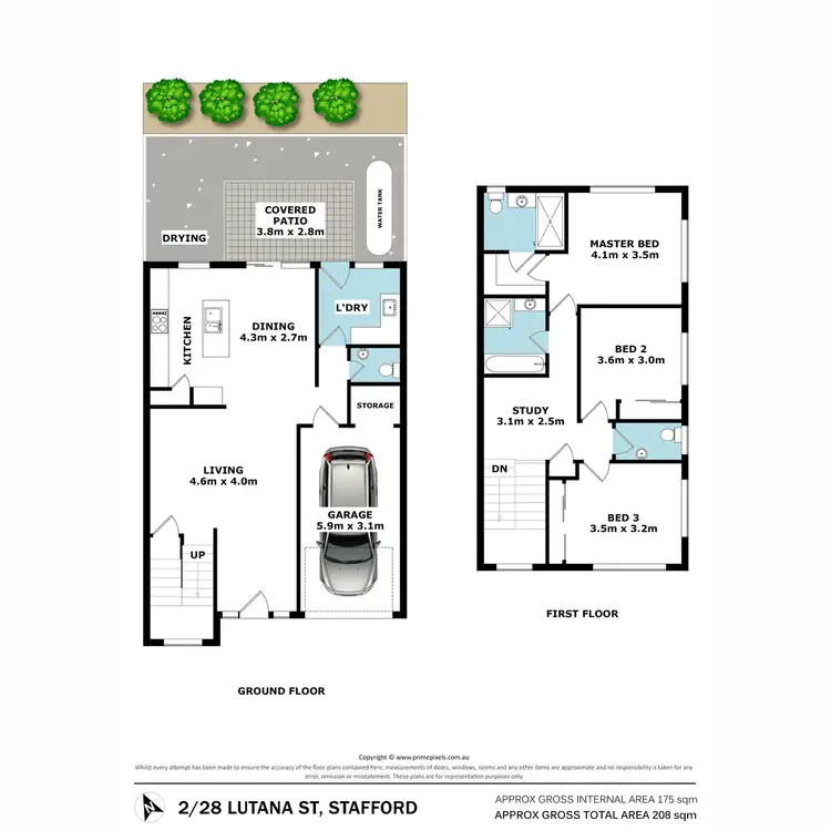 Floorplan of Homely townhouse listing, 2/28 Lutana Street, Stafford QLD 4053
