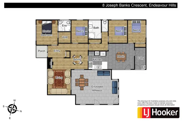 Floorplan of Homely house listing, 8 Joseph Banks Crescent, Endeavour Hills VIC 3802