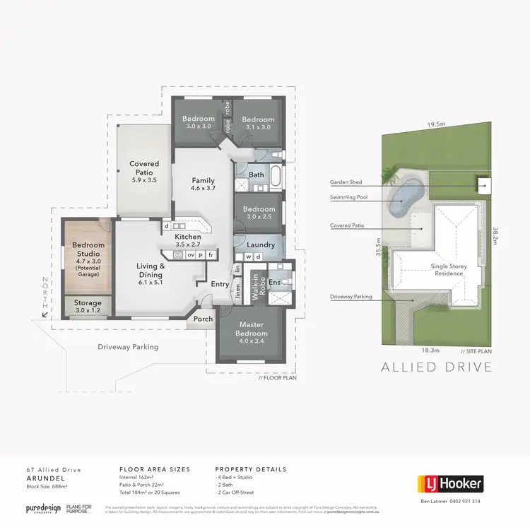 Floorplan of Homely house listing, 67 Allied Drive, Arundel QLD 4214