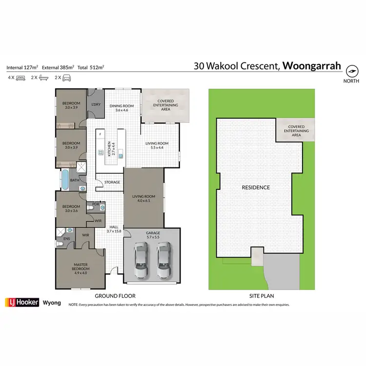Floorplan of Homely house listing, 30 Wakool Crescent, Woongarrah NSW 2259