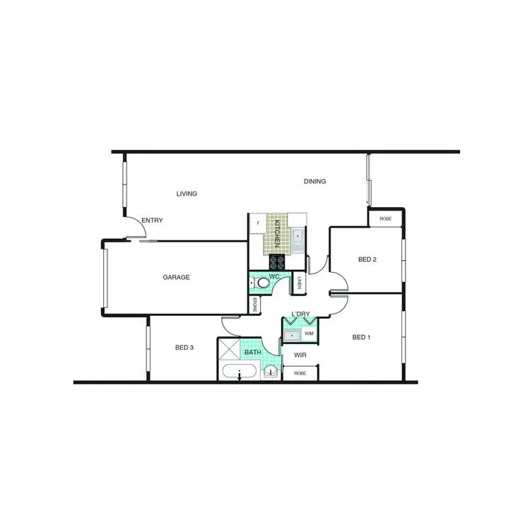Floorplan of Homely townhouse listing, 6/80 Paul Coe Crescent, Ngunnawal ACT 2913
