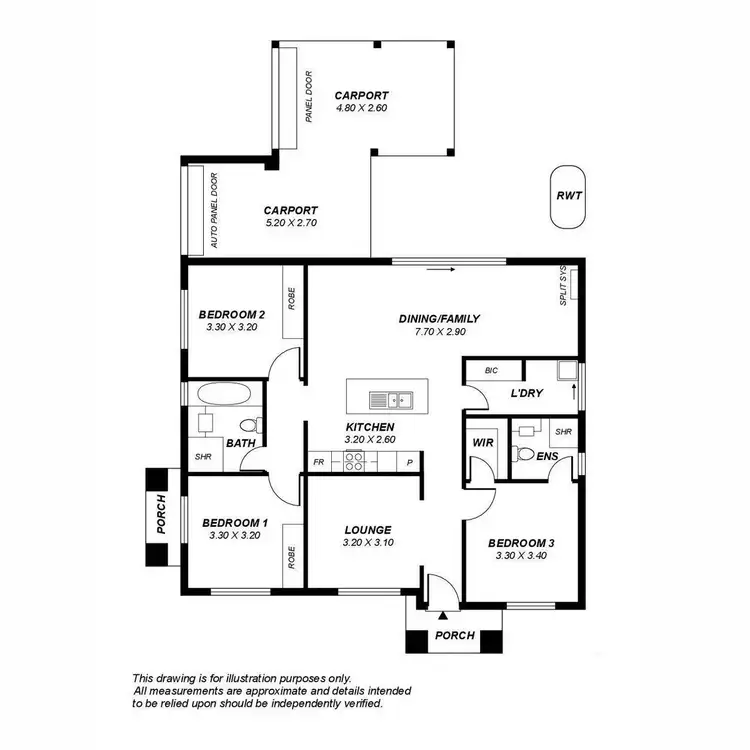 Floorplan of Homely house listing, 1 McLaren Street, Evanston Gardens SA 5116