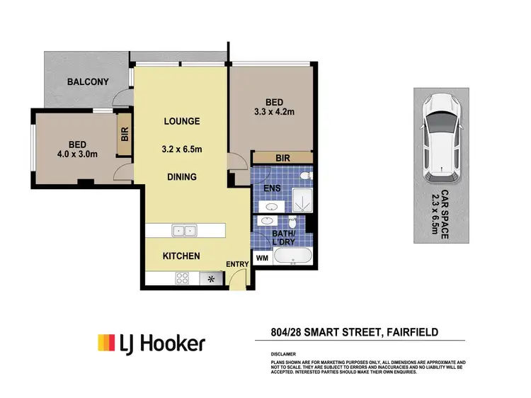 Floorplan of Homely apartment listing, 804/28 Smart Street, Fairfield NSW 2165