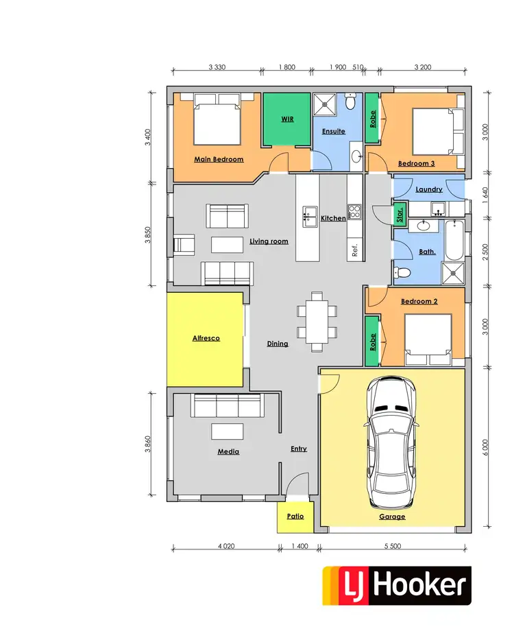 Floorplan of Homely semi-detached listing, 2/1 Egret Street, Old Bar NSW 2430