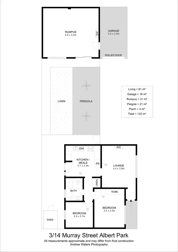 Floorplan of Homely unit listing, 3/14 Murray Street, Albert Park SA 5014