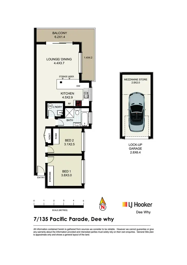 Floorplan of Homely unit listing, 7/135 Pacific Parade, Dee Why NSW 2099