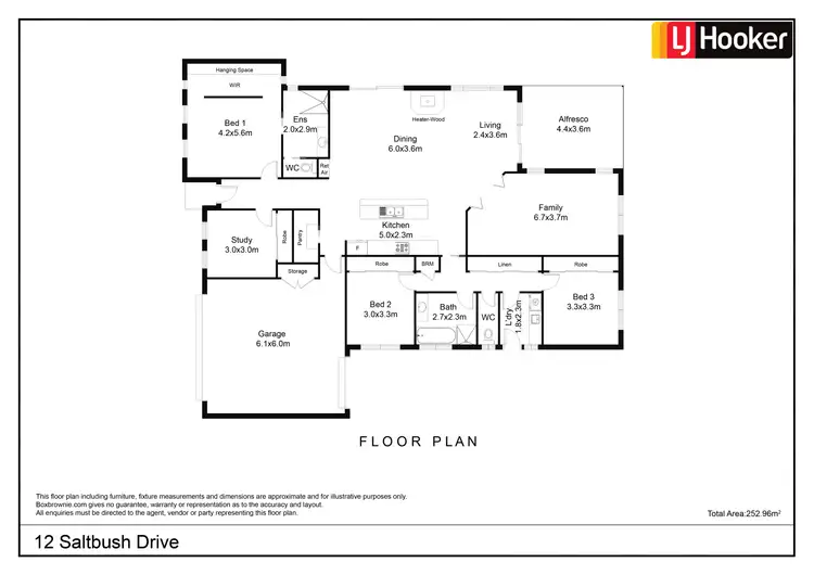 Floorplan of Homely house listing, 12 Saltbush Drive, Swan Hill VIC 3585