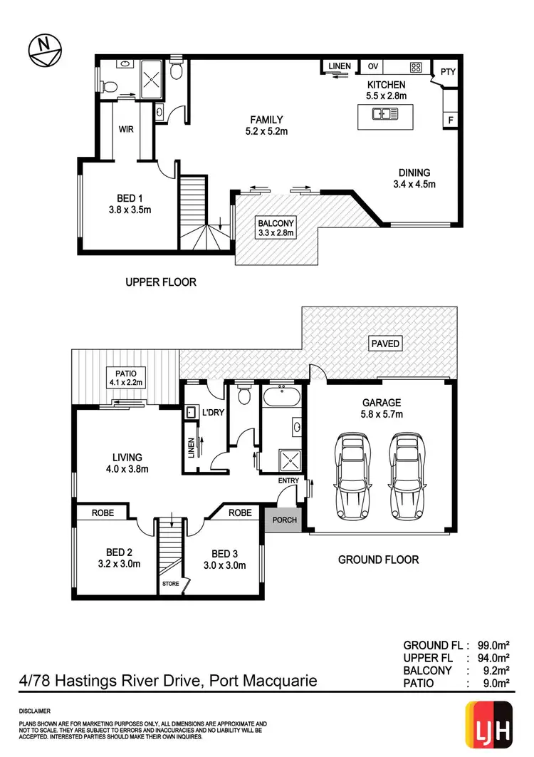 Floorplan of Homely townhouse listing, 4/78 Hastings River Drive, Port Macquarie NSW 2444