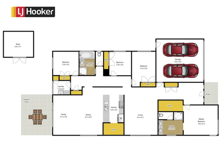 Floorplan of Homely house listing, 10 Columbia Crescent, Traralgon VIC 3844