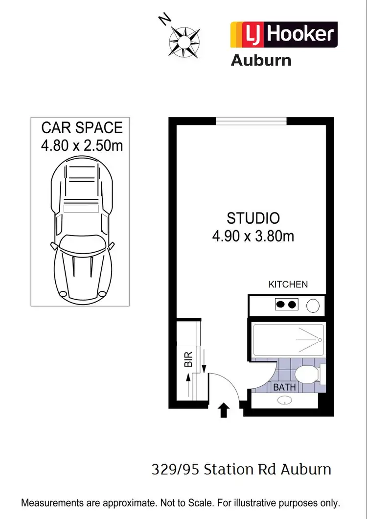 Floorplan of Homely unit listing, 329/95 Station Rd, Auburn NSW 2144