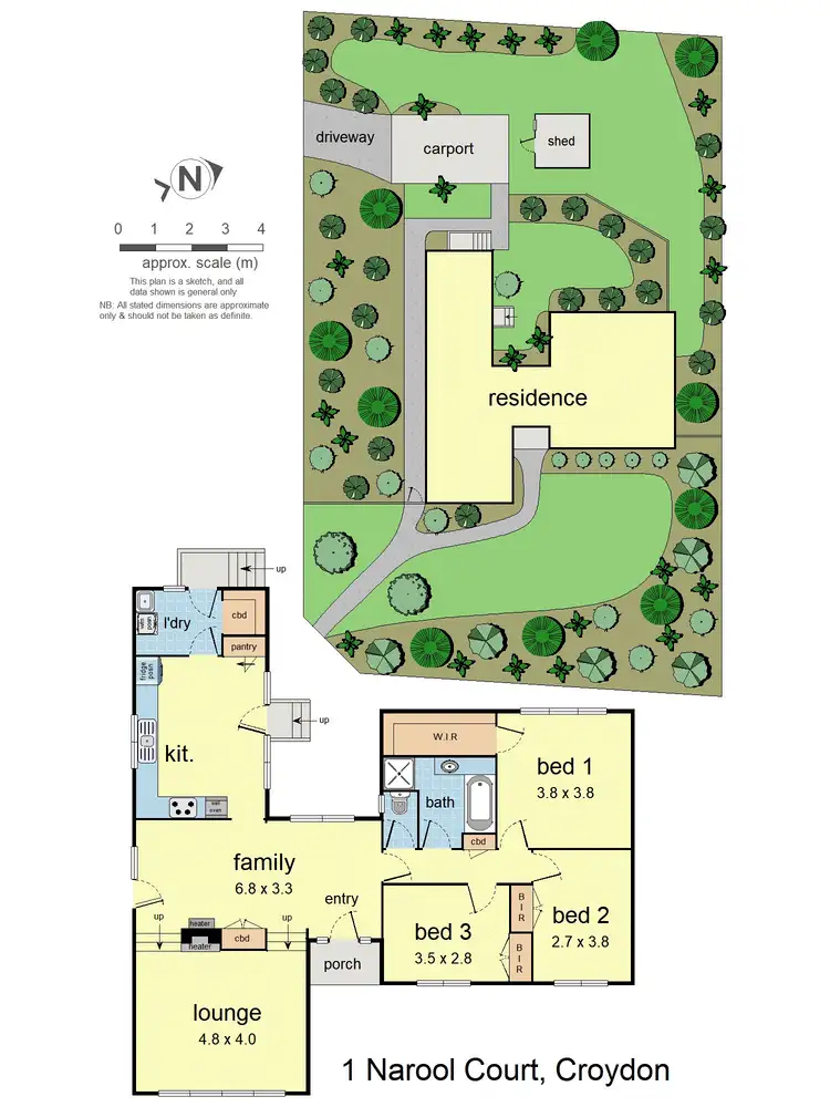 Floorplan of Homely house listing, 1 Narool Court, Croydon VIC 3136