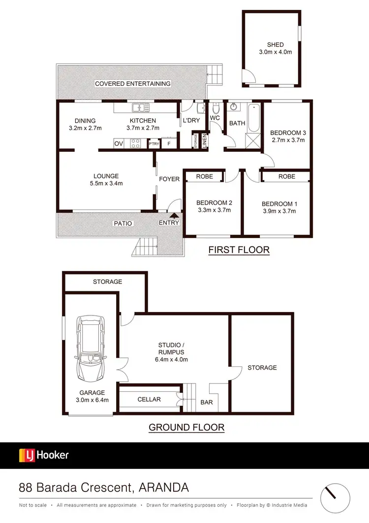 Floorplan of Homely house listing, 88 Barada Crescent, Aranda ACT 2614