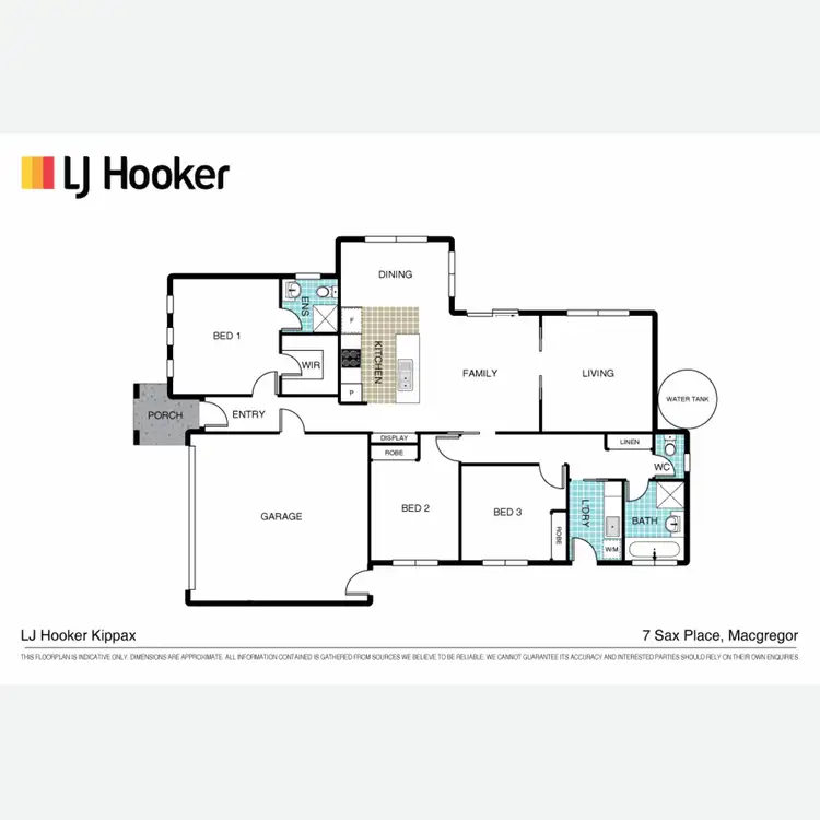 Floorplan of Homely house listing, 7 Sax Place, Macgregor ACT 2615