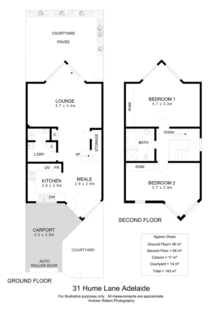 Floorplan of Homely townhouse listing, 31 Hume Lane, Adelaide SA 5000