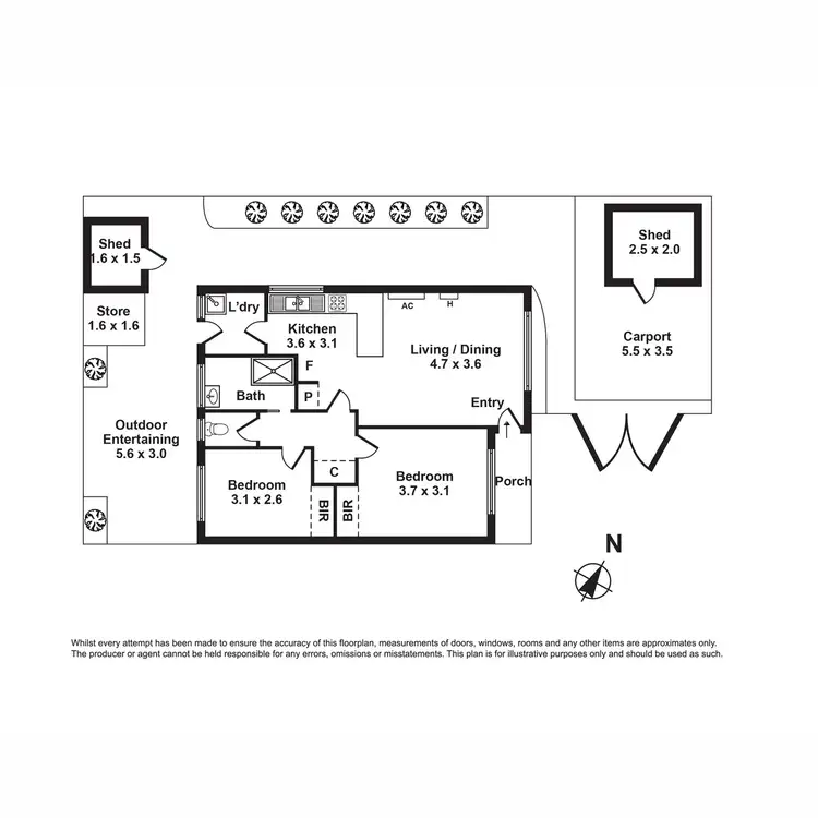 Floorplan of Homely unit listing, 3/14 Minogue Crescent, Hoppers Crossing VIC 3029
