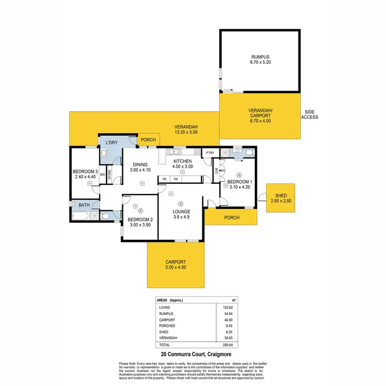 Floorplan of Homely house listing, 20 Conmurra Court, Craigmore SA 5114