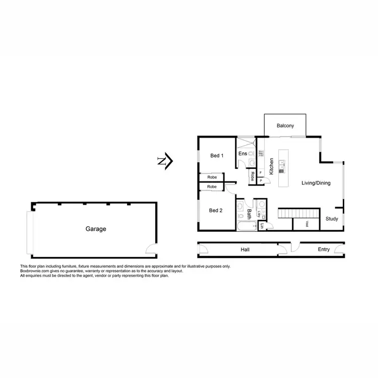 Floorplan of Homely apartment listing, 2/45 Tom Roberts Parade, Point Cook VIC 3030
