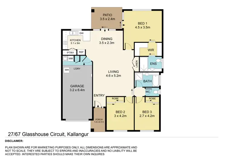 Floorplan of Homely townhouse listing, 27/67 Glass House Circuit, Kallangur QLD 4503