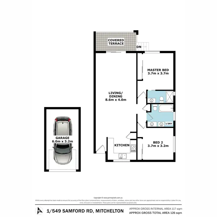 Floorplan of Homely unit listing, 1/549 Samford Road, Mitchelton QLD 4053