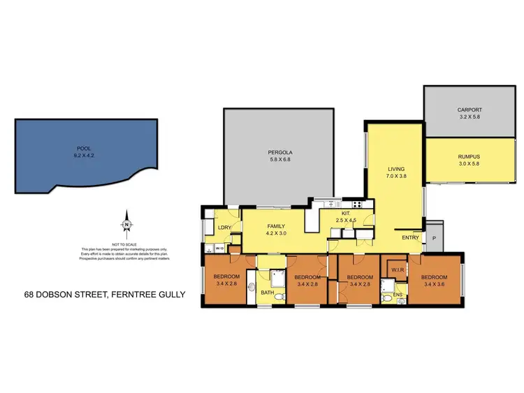 Floorplan of Homely house listing, 68 Dobson Street, Ferntree Gully VIC 3156