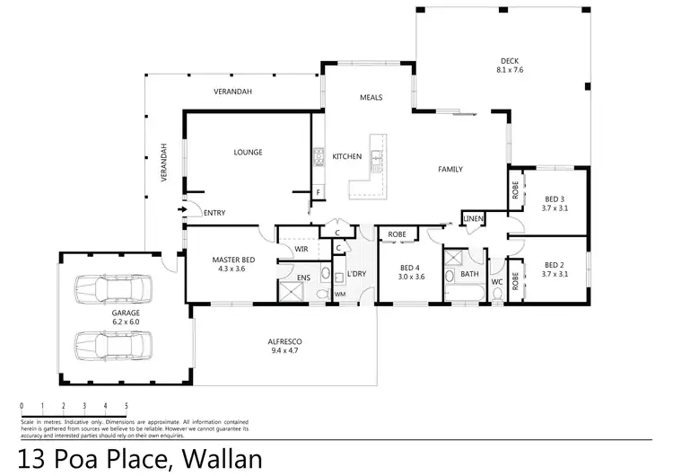 Floorplan of Homely house listing, 13 Poa Place, Wallan VIC 3756