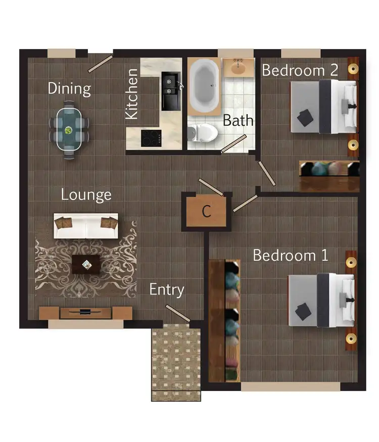 Floorplan of Homely unit listing, 2/71 Tharwa Road, Queanbeyan NSW 2620