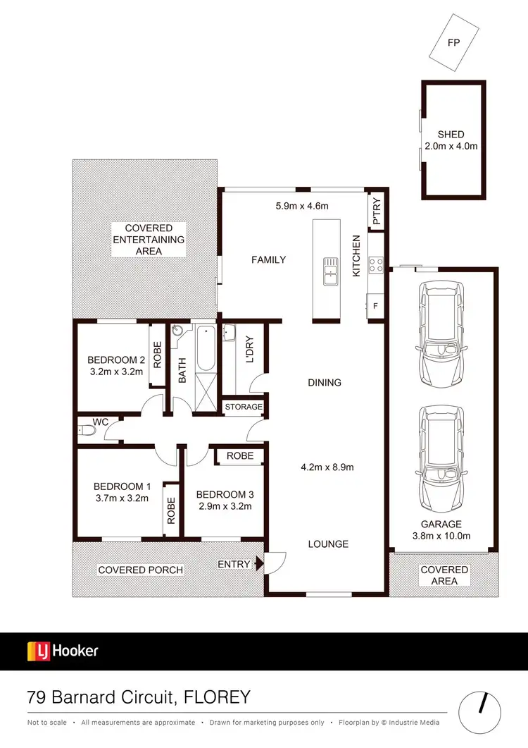 Floorplan of Homely house listing, 79 Barnard Circuit, Florey ACT 2615
